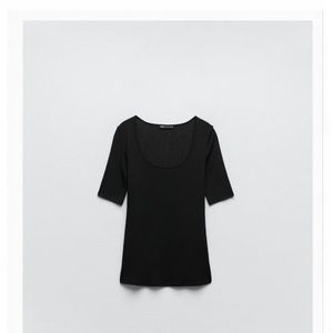 Zara soft short sleeve top new